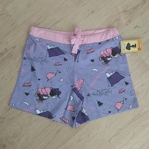 Peanuts Snoopy Lucy  Women's Cotton Pajama Lounge Shorts M